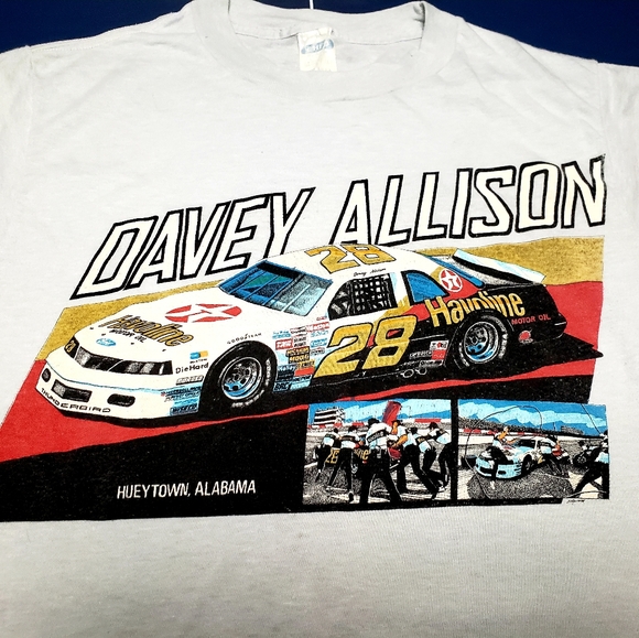 Vintage Davey Allison Battlestar NASCAR Tee Shirt - Picture 2 of 5